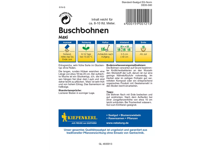 Buschbohnen Maxi